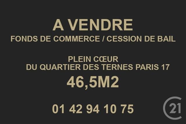 divers à vendre - 46.5 m2 - PARIS - 75017 - ILE-DE-FRANCE - Century 21 Plaine Monceau