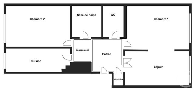 Appartement F3 à vendre - 3 pièces - 83.0 m2 - PARIS - 75017 - ILE-DE-FRANCE - Century 21 Plaine Monceau