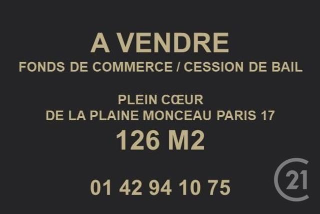 divers à vendre - 126.0 m2 - PARIS - 75017 - ILE-DE-FRANCE - Century 21 Plaine Monceau